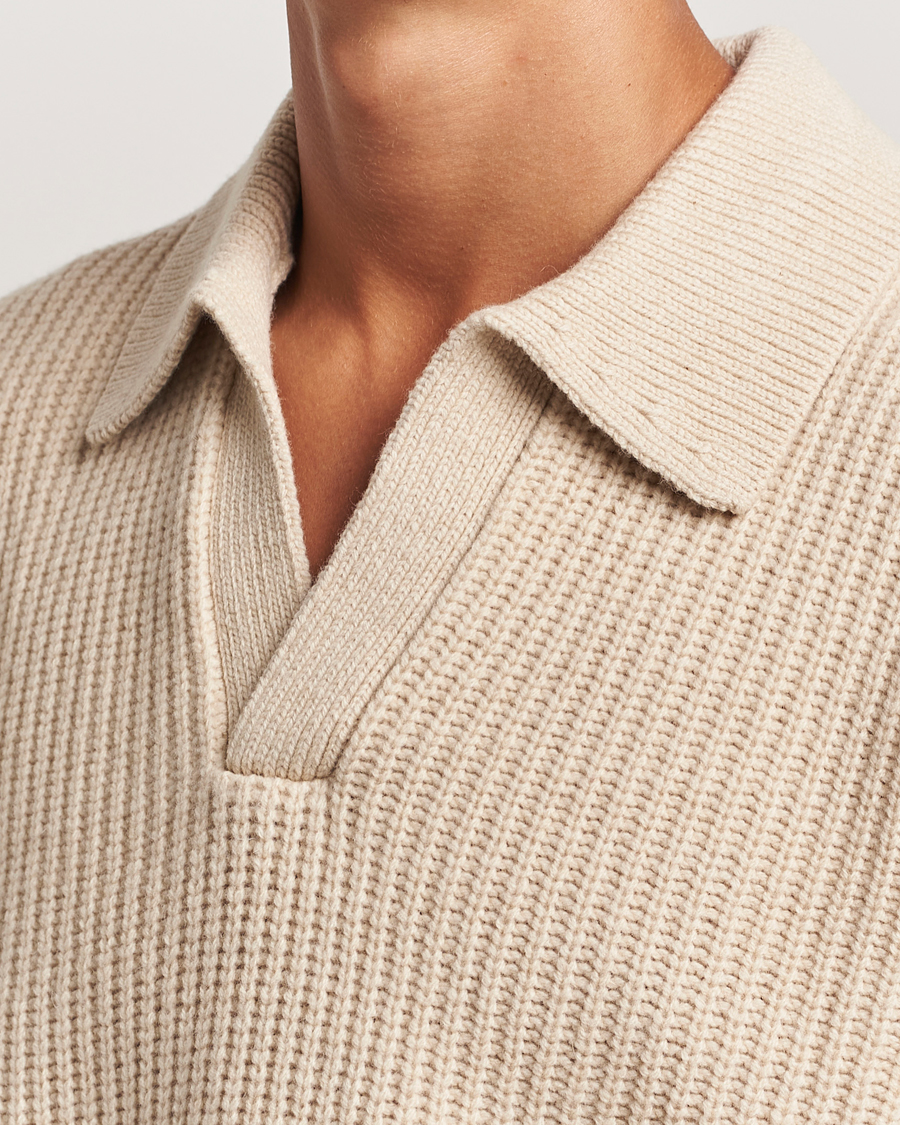 Herre | Trøjer | J.Lindeberg | Jethro Heavy Polo Knit Moonbeam
