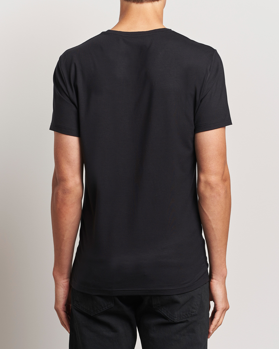 Herre | T-Shirts | Bread & Boxers | Tencel Crew Neck T-Shirt Black