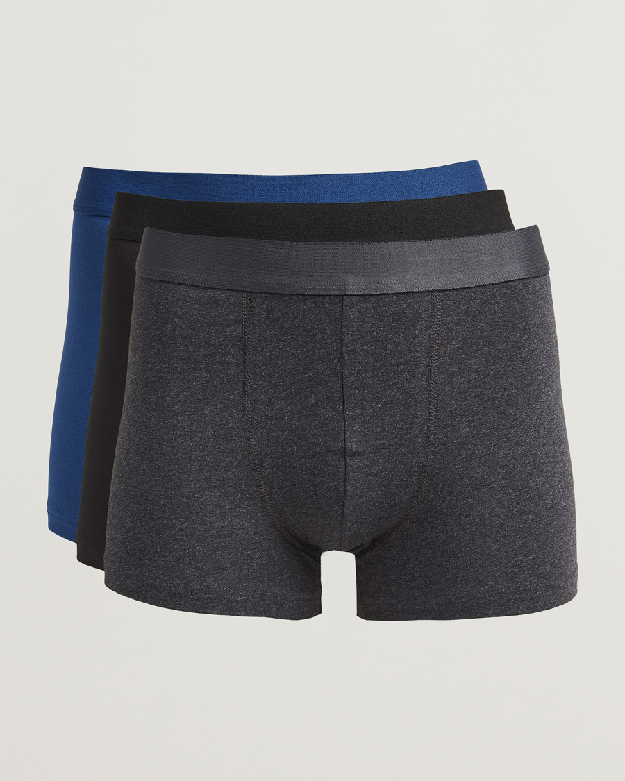 Herre | Undertøj | Bread & Boxers | 3-Pack Boxer Brief Ink Blue/Dark Grey/Black