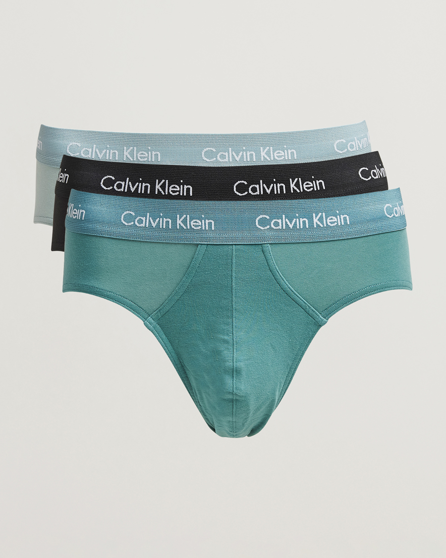 Herre | Undertøj | Calvin Klein | Cotton Stretch Hip Breif 3-Pack Black/Grey/Green