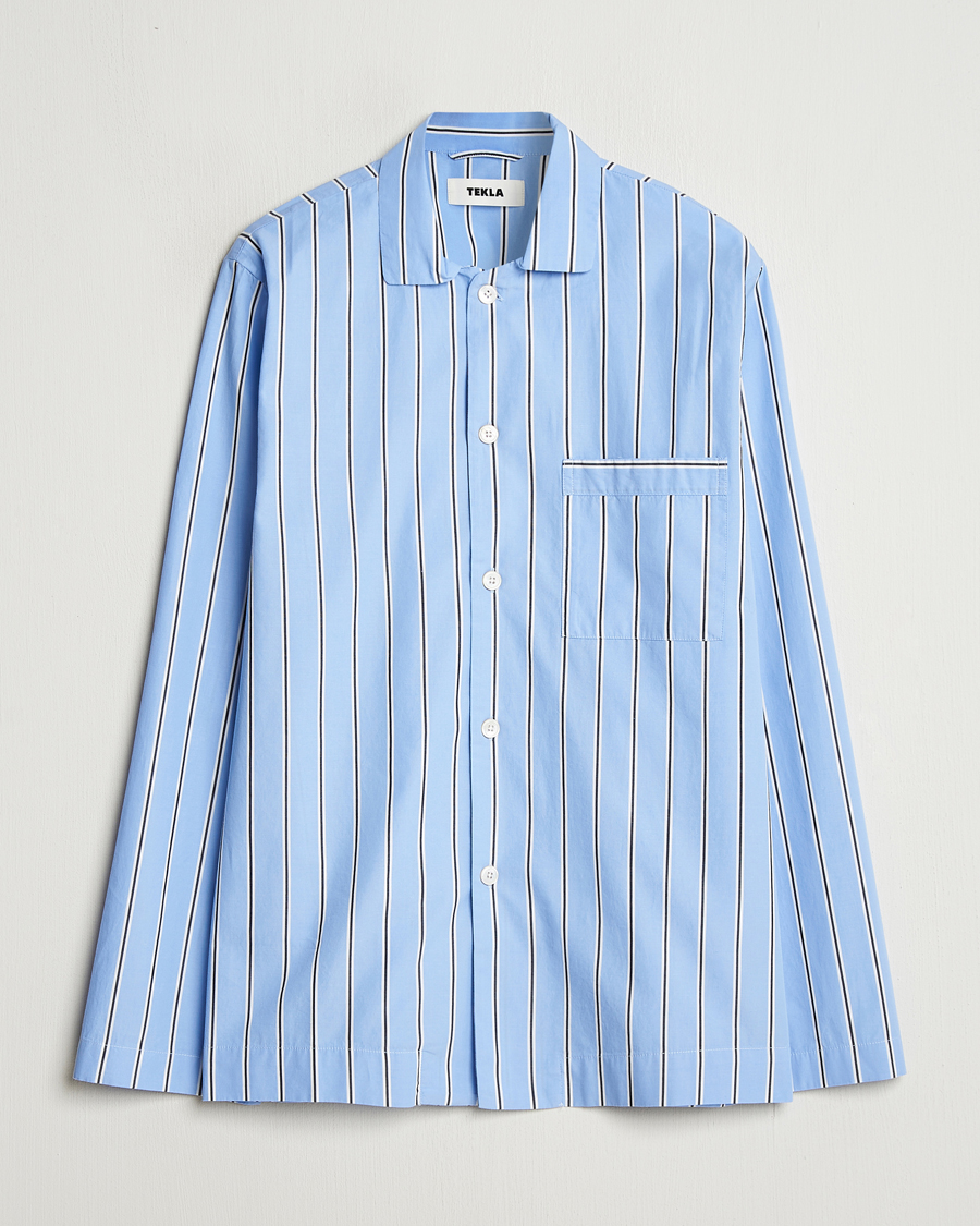Herre | Pyjamas & Morgenkåber | Tekla | Poplin Pyjama Shirt Basset Stripes