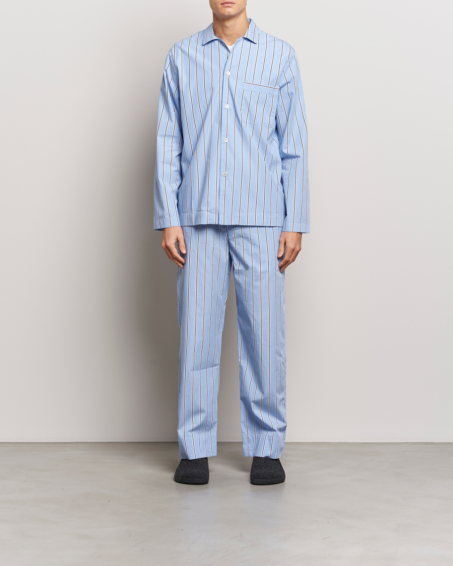 Herre | Pyjamas & Morgenkåber | Tekla | Poplin Pyjama Shirt Basset Stripes