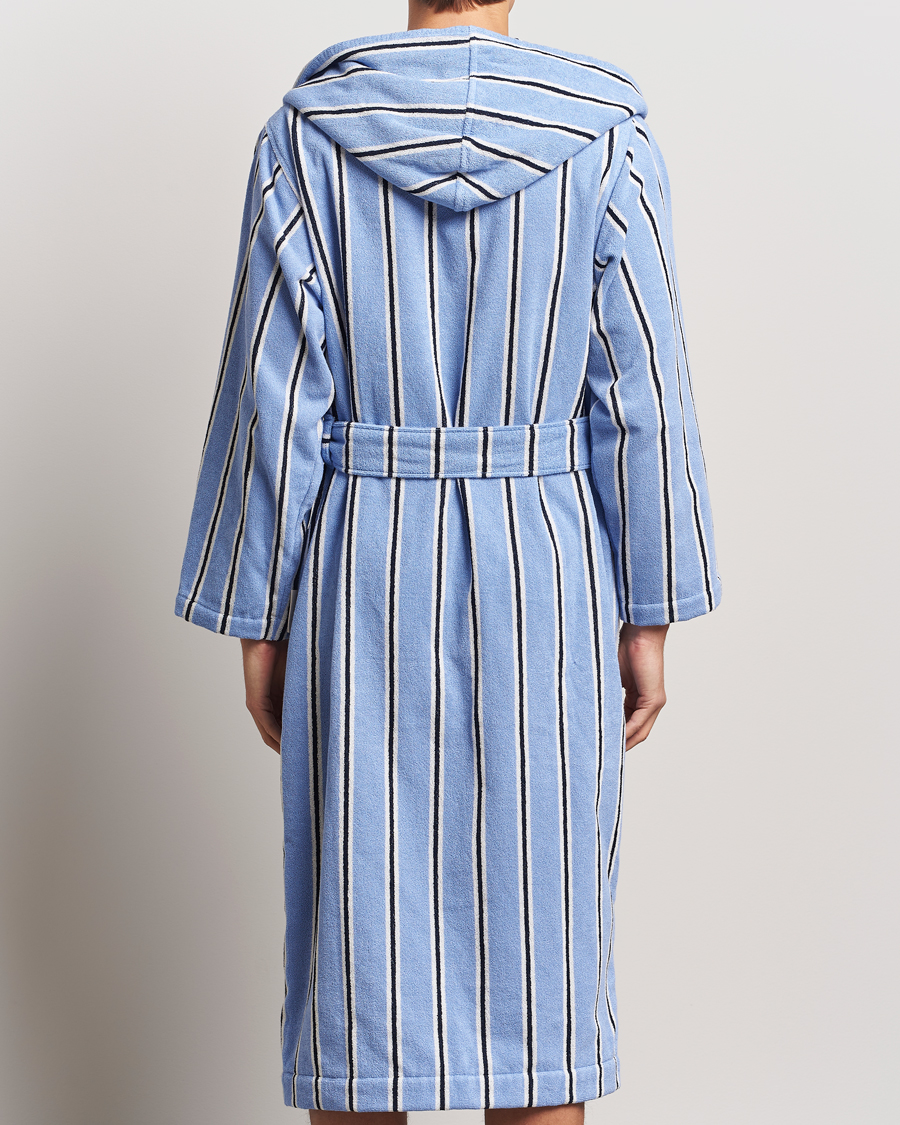 Herre | Tekla Organic Terry Hooded Bathrobe Basset Stripes | Tekla | Organic Terry Hooded Bathrobe Basset Stripes