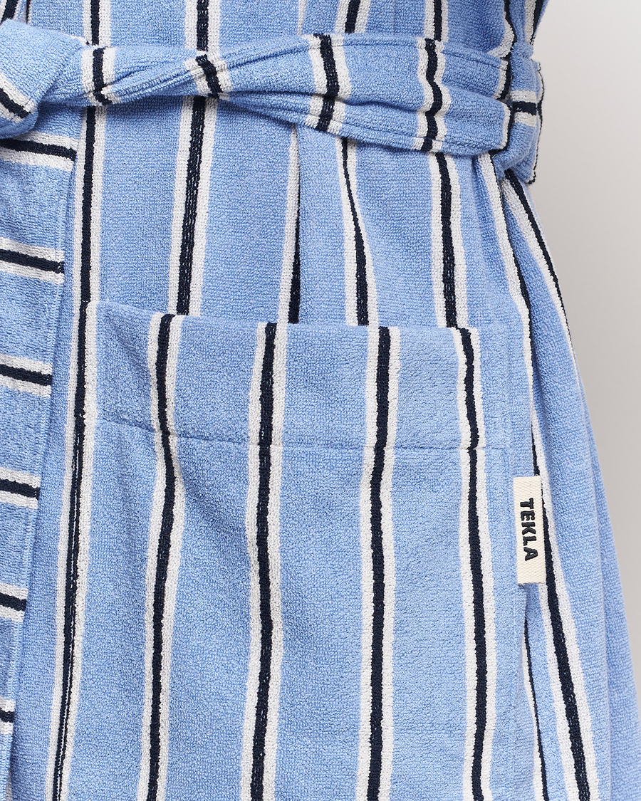 Herre | Tekla Organic Terry Hooded Bathrobe Basset Stripes | Tekla | Organic Terry Hooded Bathrobe Basset Stripes