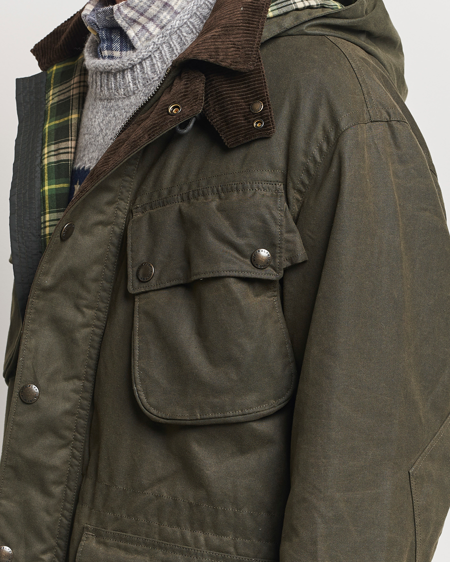 Herre | Jakker | Polo Ralph Lauren | Stewart Belted Coat Oil Cloth Green