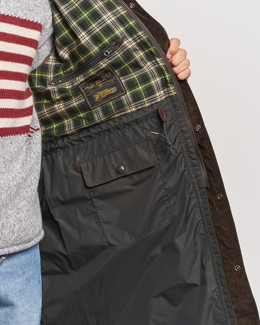 Herre | Jakker | Polo Ralph Lauren | Stewart Belted Coat Oil Cloth Green