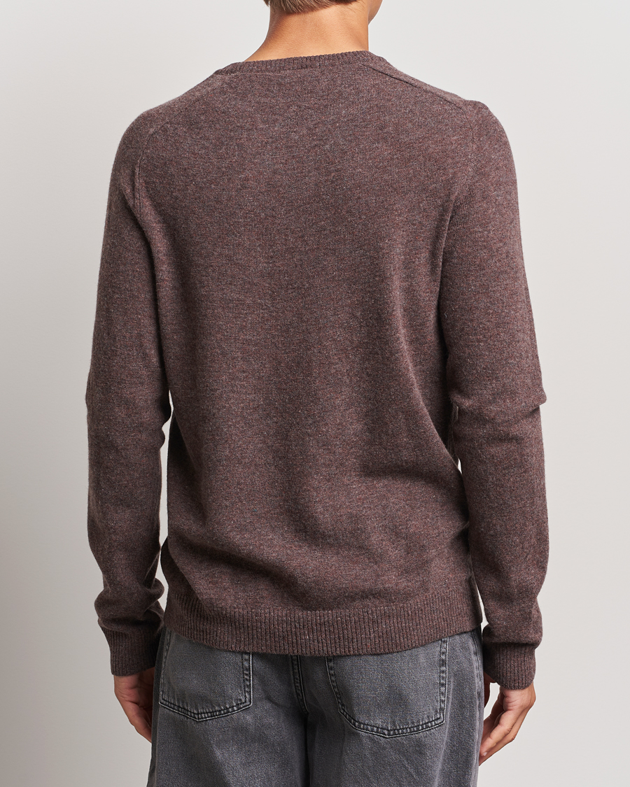 Herre | Trøjer | KnowledgeCotton Apparel | Lambswool Roundneck Brown