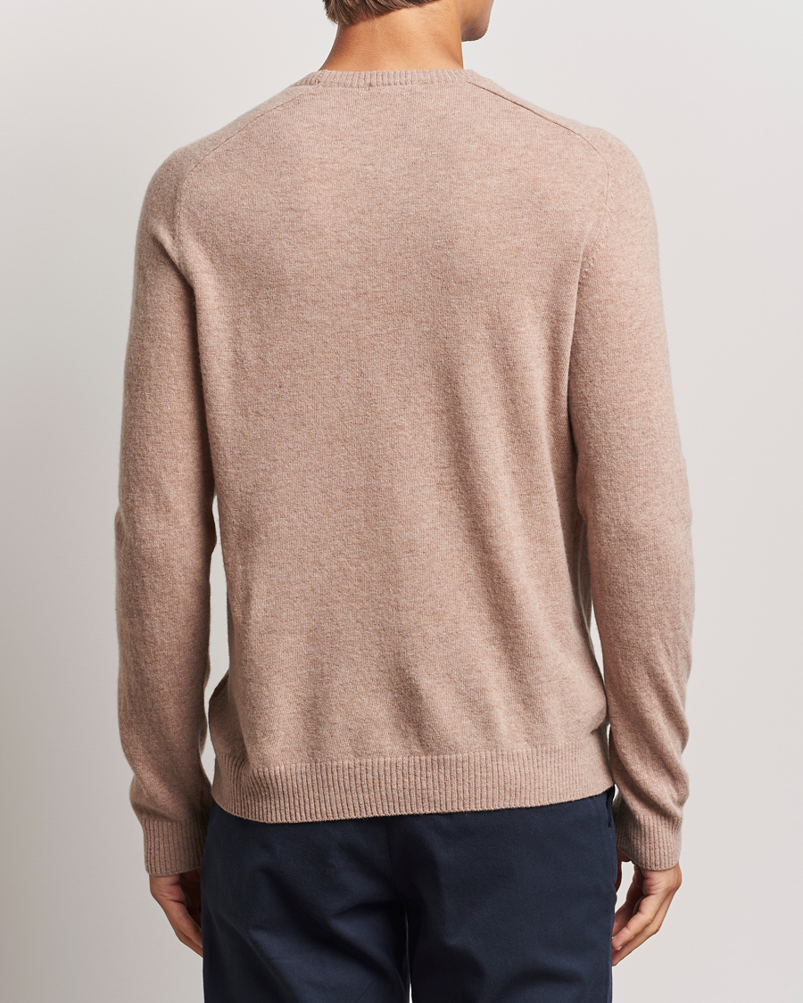 Herre | Trøjer | KnowledgeCotton Apparel | Lambswool Roundneck Beige