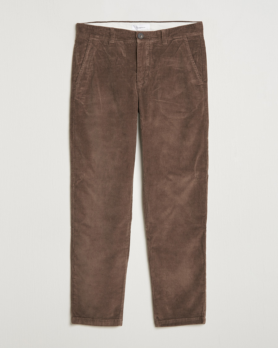 Herre | Bukser | KnowledgeCotton Apparel | Chuck Regular Cord Trousers Chocolate