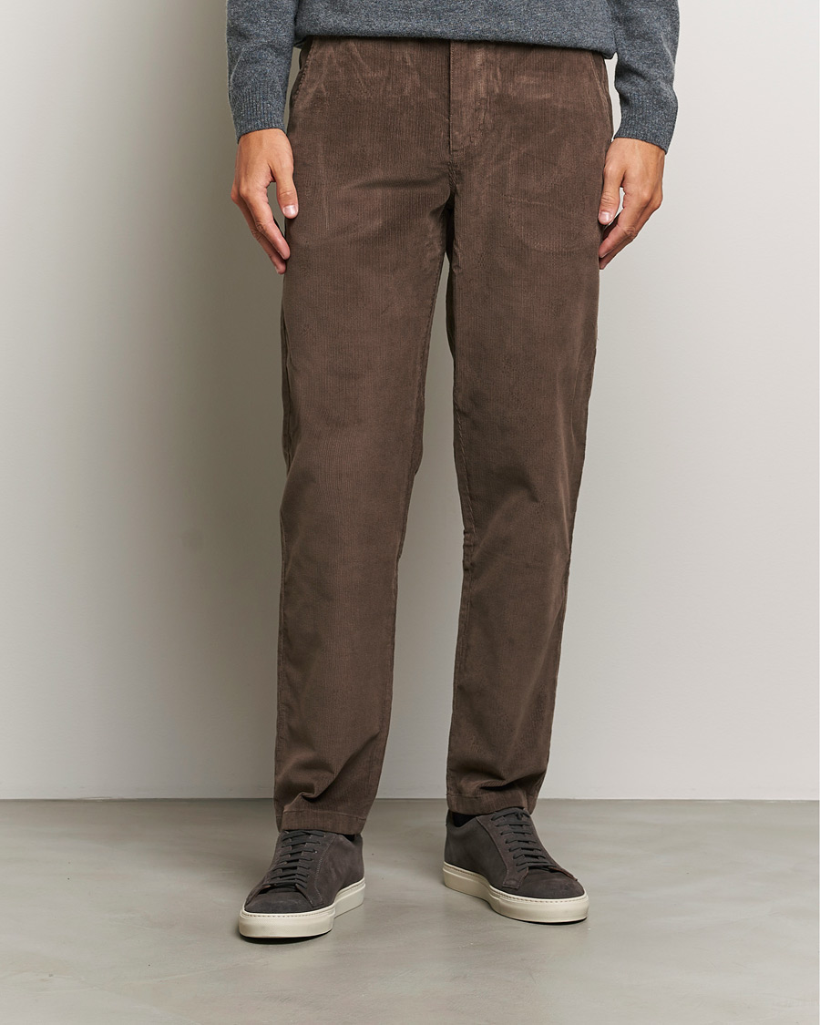 Herre | Bukser | KnowledgeCotton Apparel | Chuck Regular Cord Trousers Chocolate