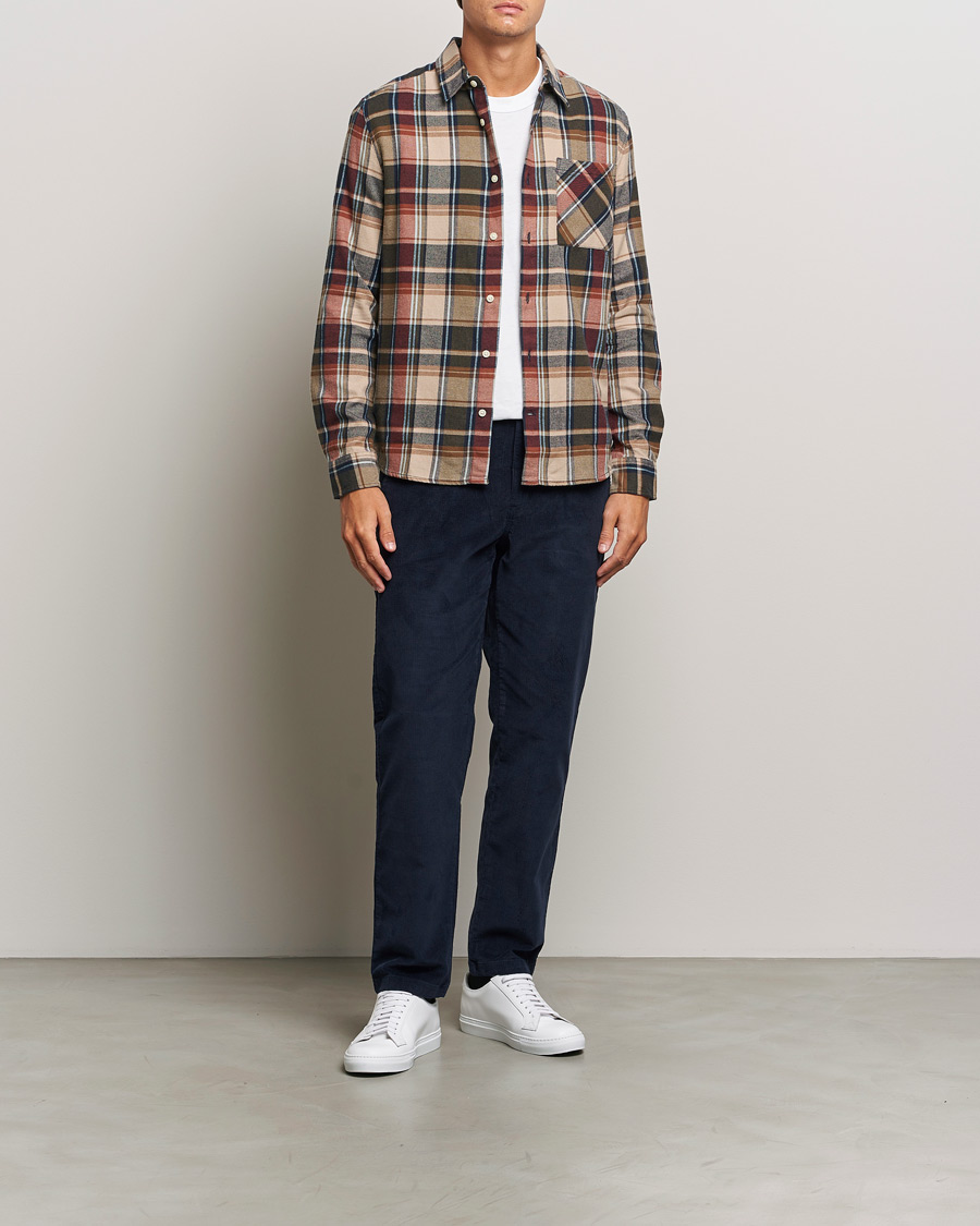 Herre | Bukser | KnowledgeCotton Apparel | Chuck Regular Cord Trousers Night Sky