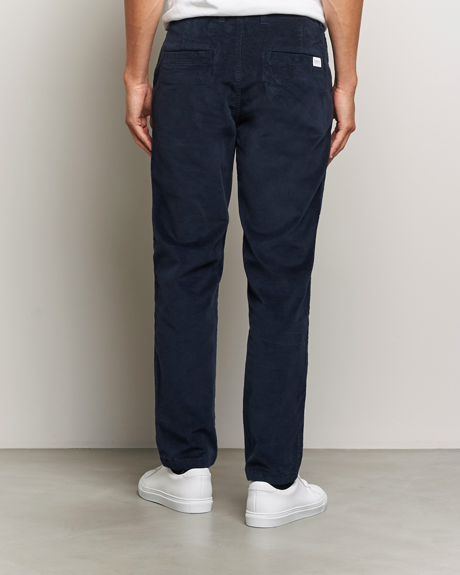 Herre | Bukser | KnowledgeCotton Apparel | Chuck Regular Cord Trousers Night Sky
