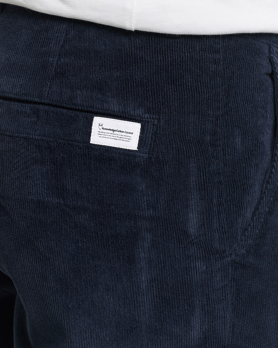 Herre | Bukser | KnowledgeCotton Apparel | Chuck Regular Cord Trousers Night Sky