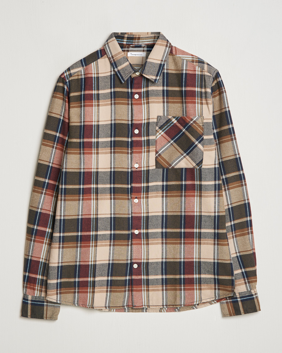 Herre | Skjorter | KnowledgeCotton Apparel | Regular Checked Flannel Shirt Multi