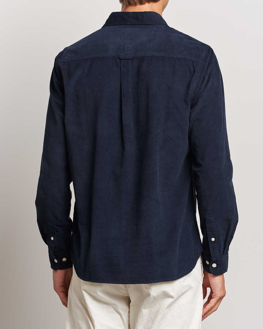 Herre | Skjorter | KnowledgeCotton Apparel | Regular Fit Corduroy Shirt Navy