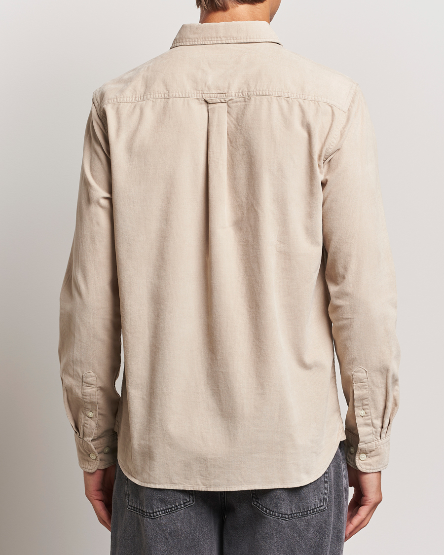 Herre | Skjorter | KnowledgeCotton Apparel | Regular Fit Corduroy Shirt Beige