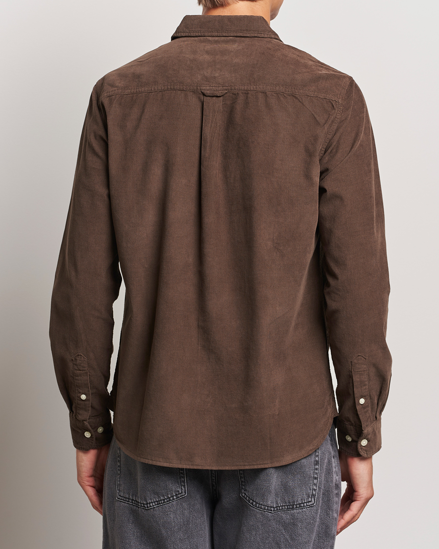 Herre | Skjorter | KnowledgeCotton Apparel | Regular Fit Corduroy Shirt Brown