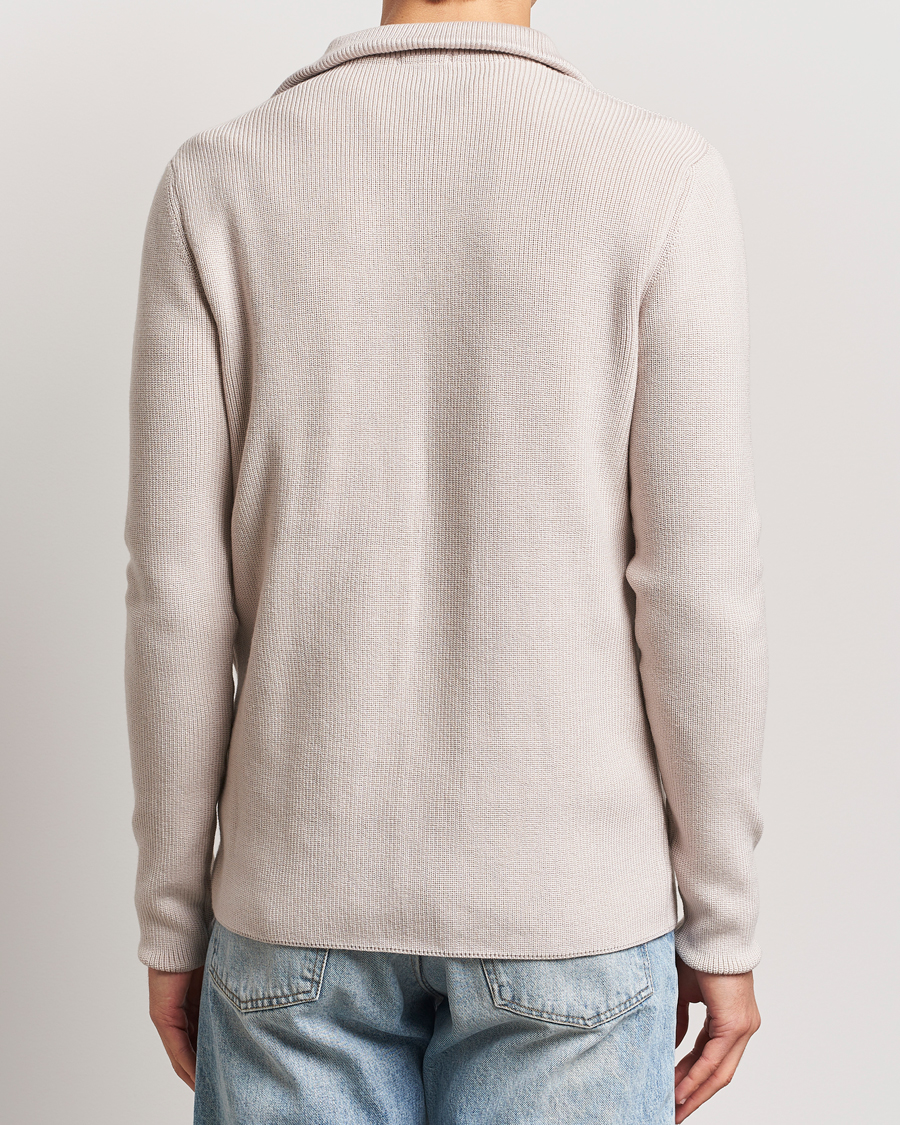 Herre | Trøjer | KnowledgeCotton Apparel | Heavy Lambswool Half Zip Off White