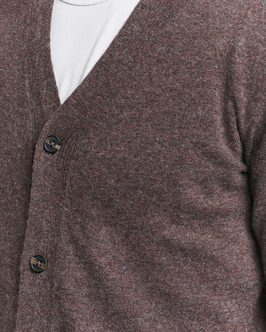 Herre | Trøjer | KnowledgeCotton Apparel | Lambswool Cardigan Brown
