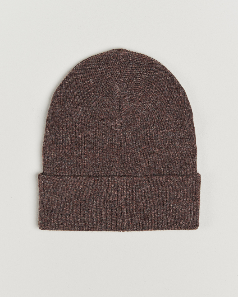 Herre | KnowledgeCotton Apparel Double Layer Wool Beanie Brown Melange | KnowledgeCotton Apparel | Double Layer Wool Beanie Brown Melange