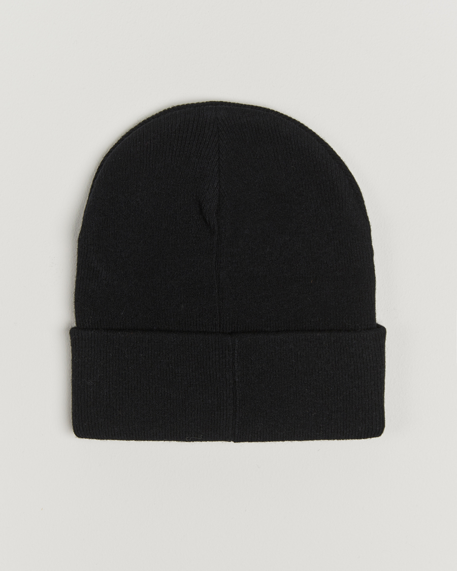 Herre | Huer | KnowledgeCotton Apparel | Double Layer Wool Beanie Black