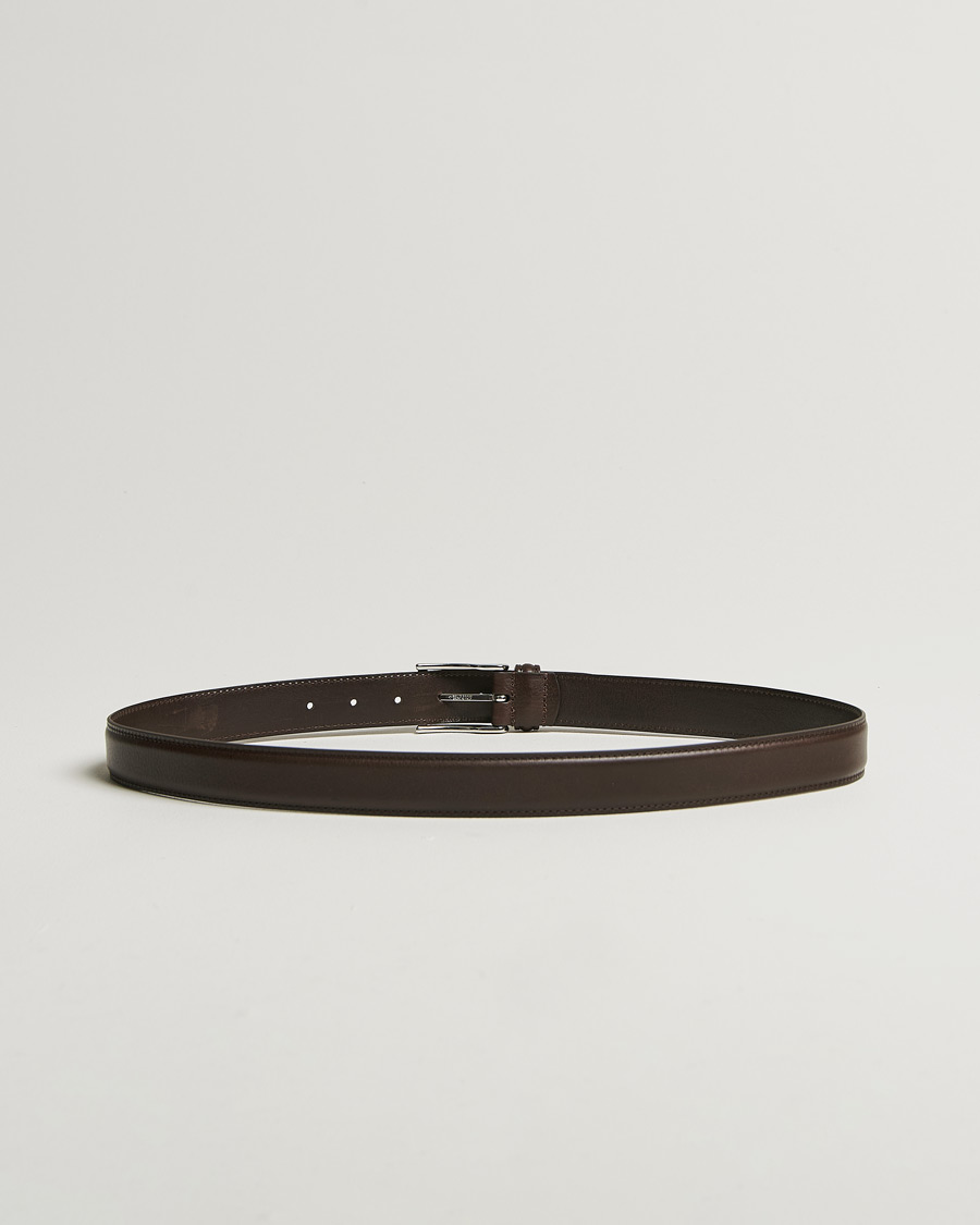 Herre | Bælter | Anderson's | Structure Leather Suit Belt 3 cm Dark Brown