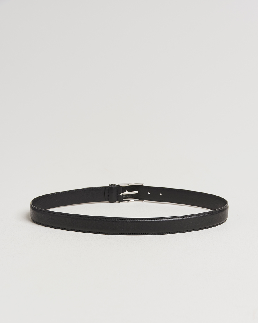 Herre | Bælter | Anderson's | Structure Leather Suit Belt 3 cm Black