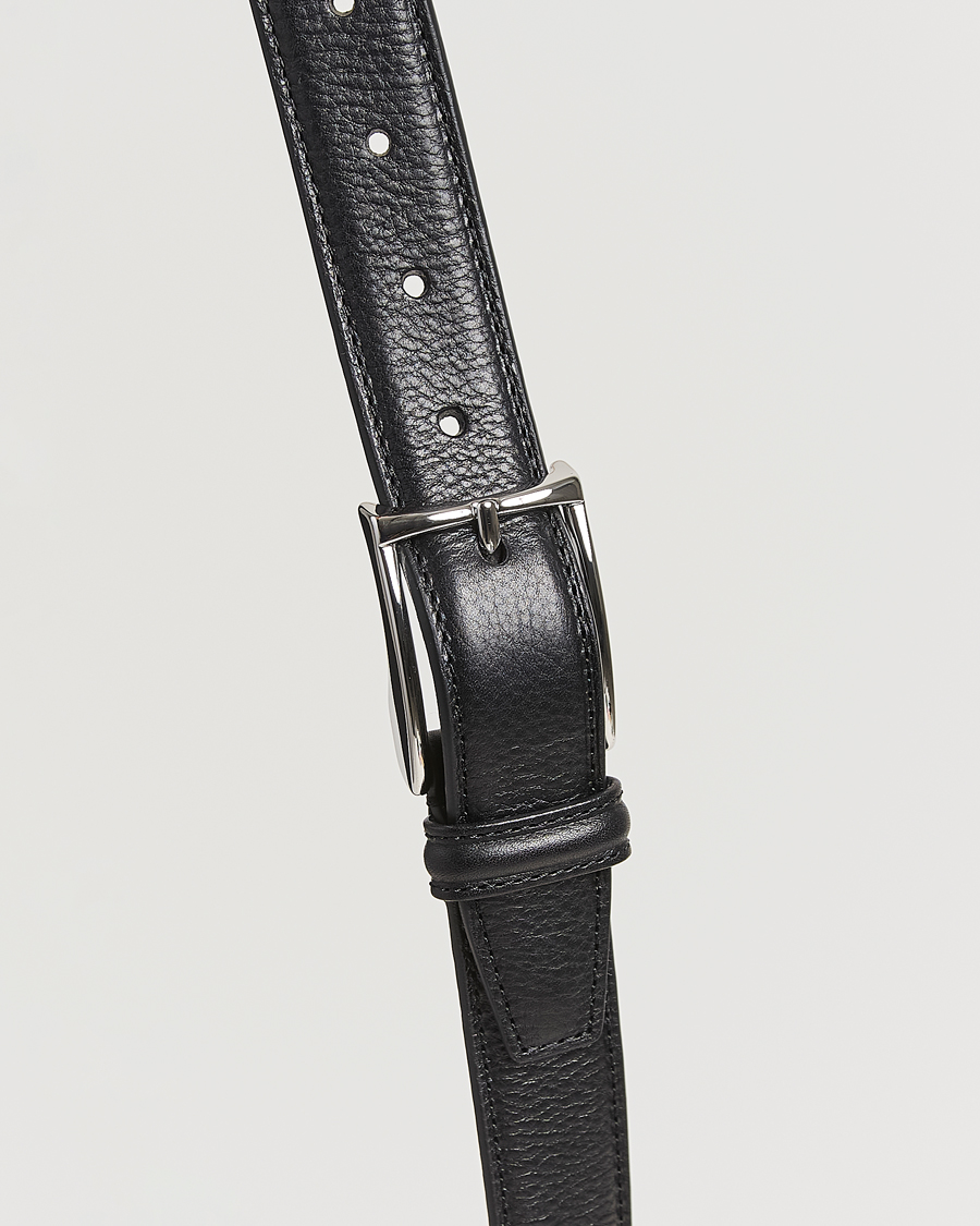 Herre | Bælter | Anderson's | Structure Leather Suit Belt 3 cm Black