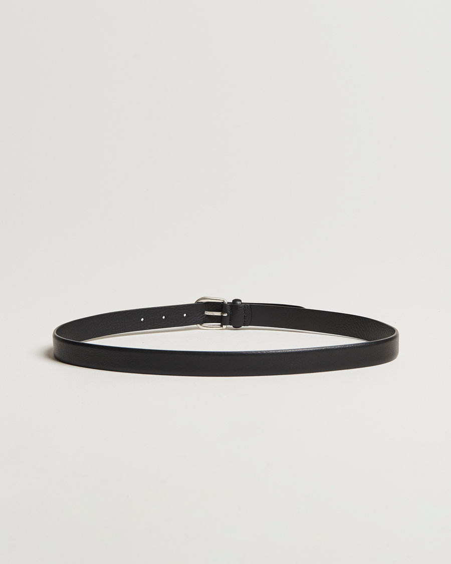 Herre | Bælter | Anderson's | Grained Leather Belt 2,5 cm Black