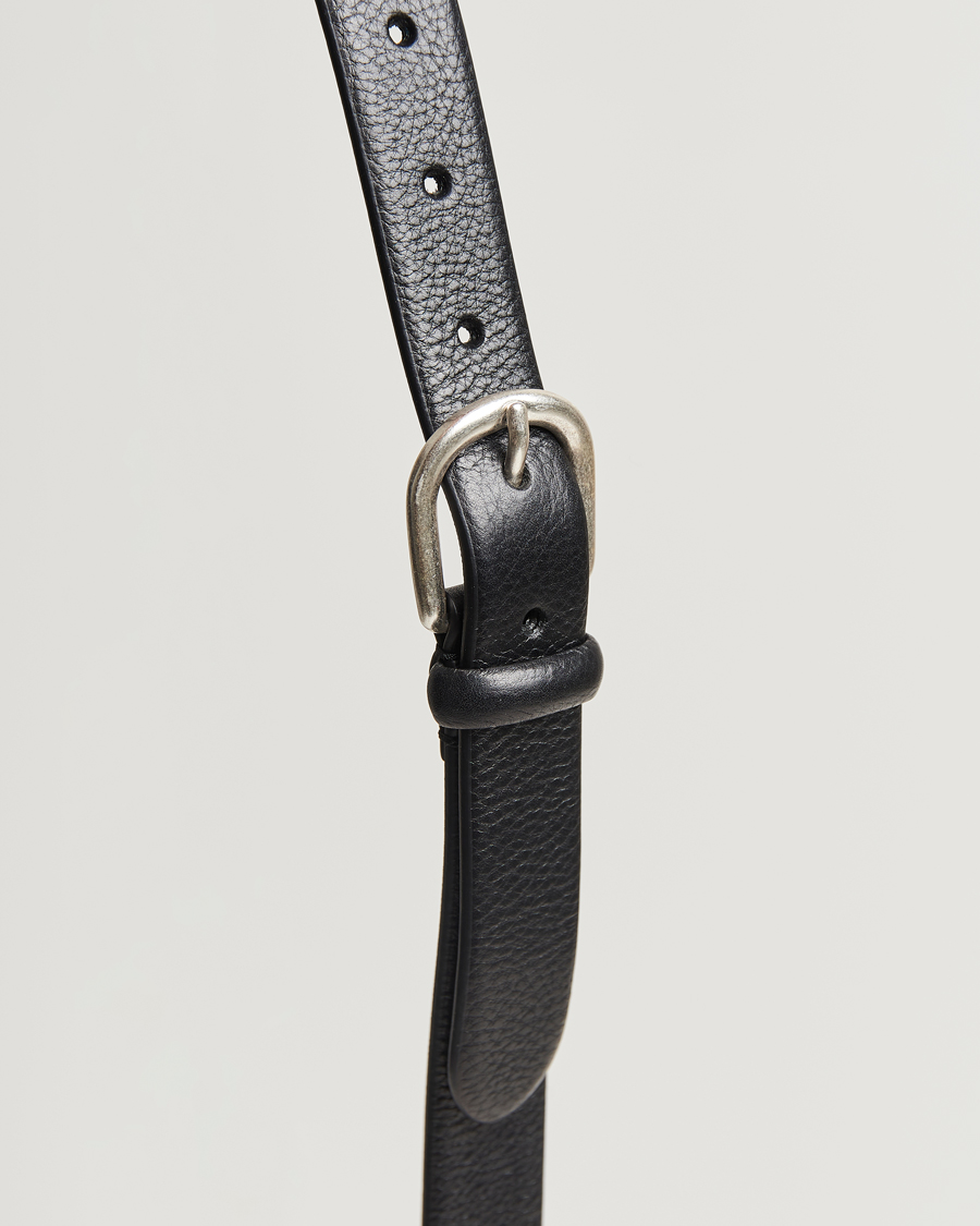 Herre | Bælter | Anderson's | Grained Leather Belt 2,5 cm Black