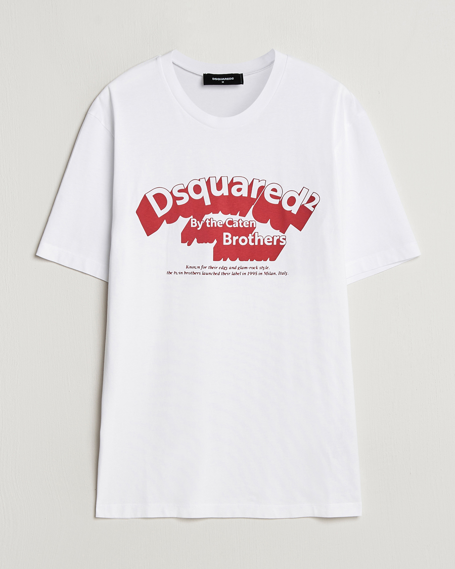 Herre | T-Shirts | Dsquared2 | Regular Fit Logo T-Shirt White