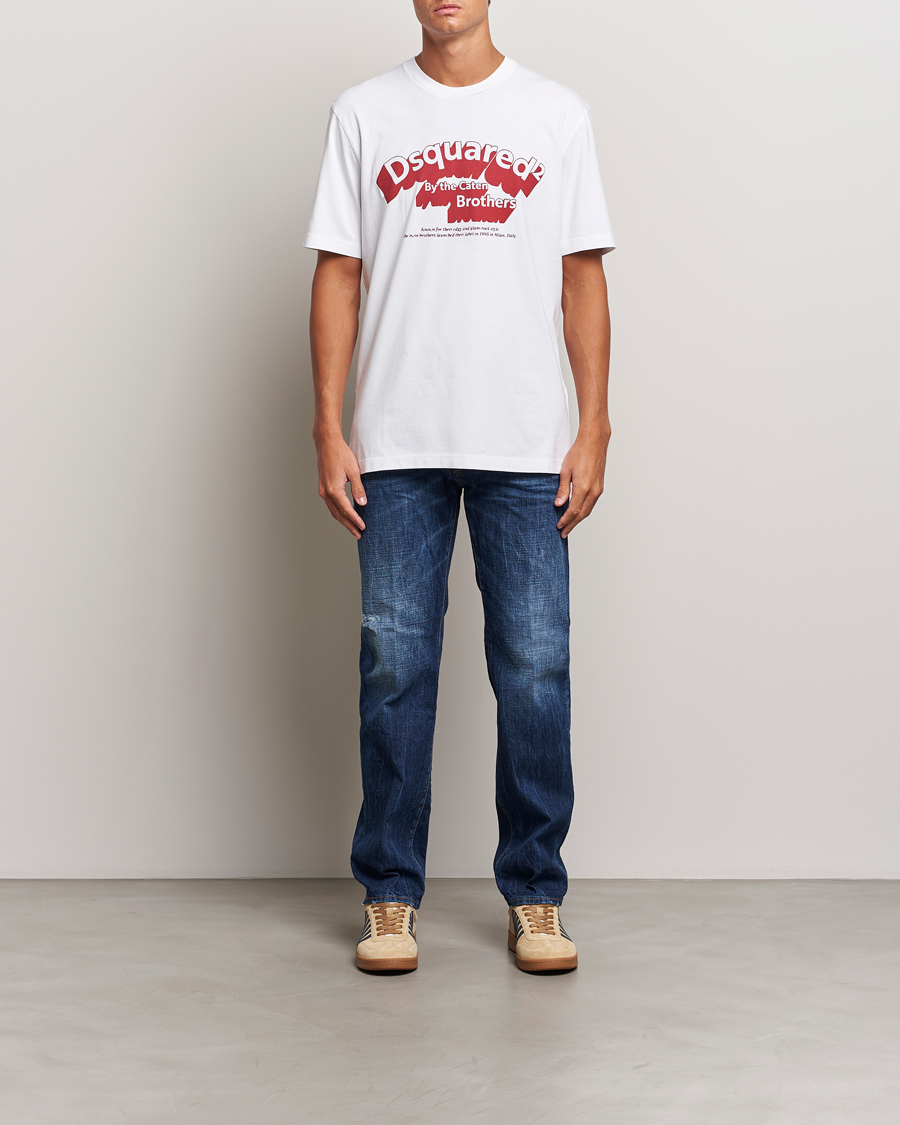 Herre | T-Shirts | Dsquared2 | Regular Fit Logo T-Shirt White