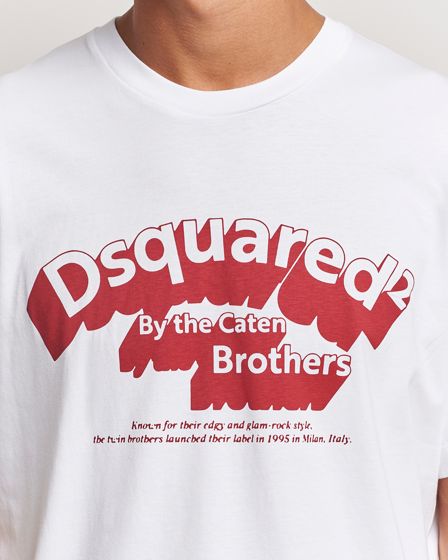 Herre | T-Shirts | Dsquared2 | Regular Fit Logo T-Shirt White