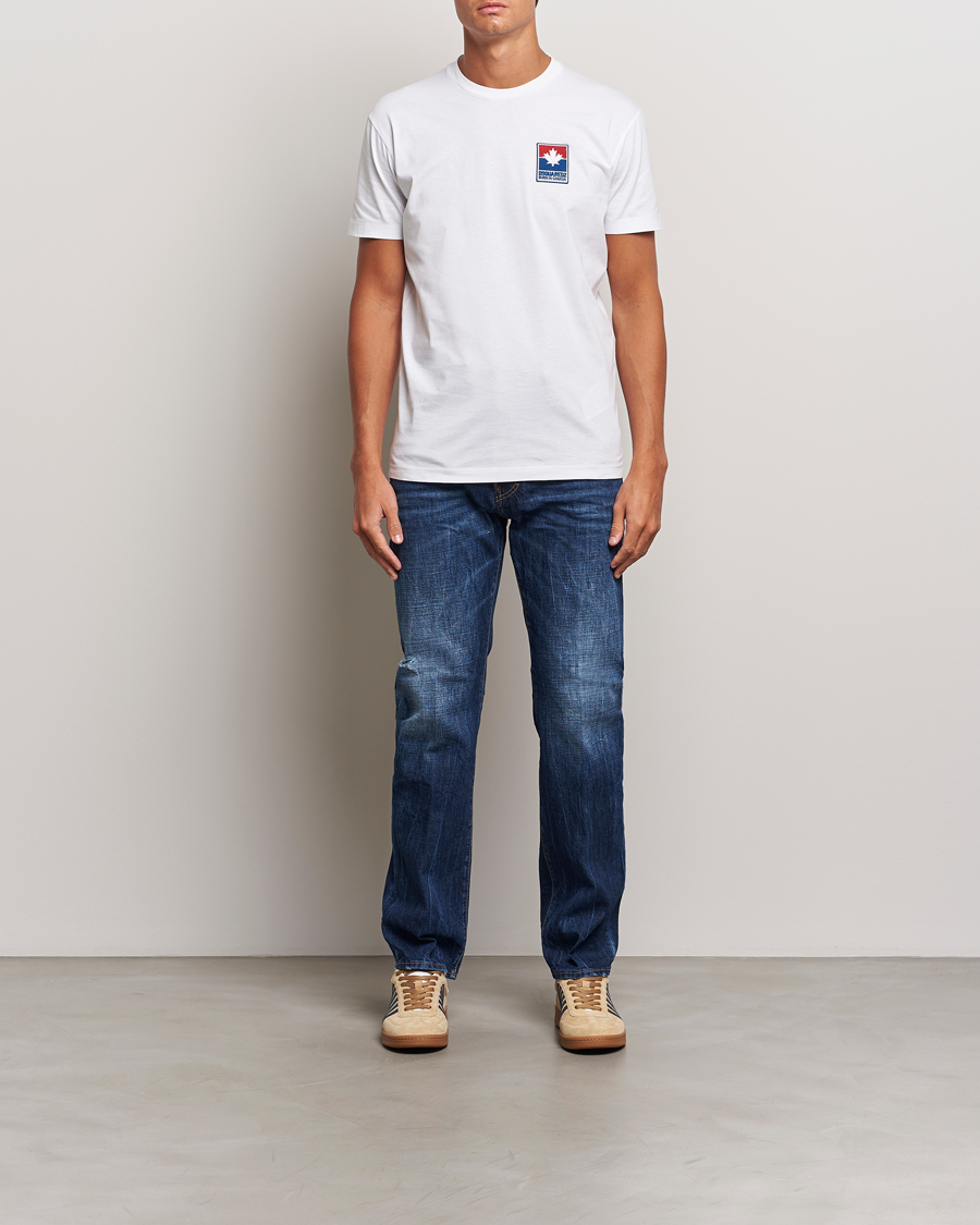 Herre | T-Shirts | Dsquared2 | Cool Fit Leaf T-Shirt White