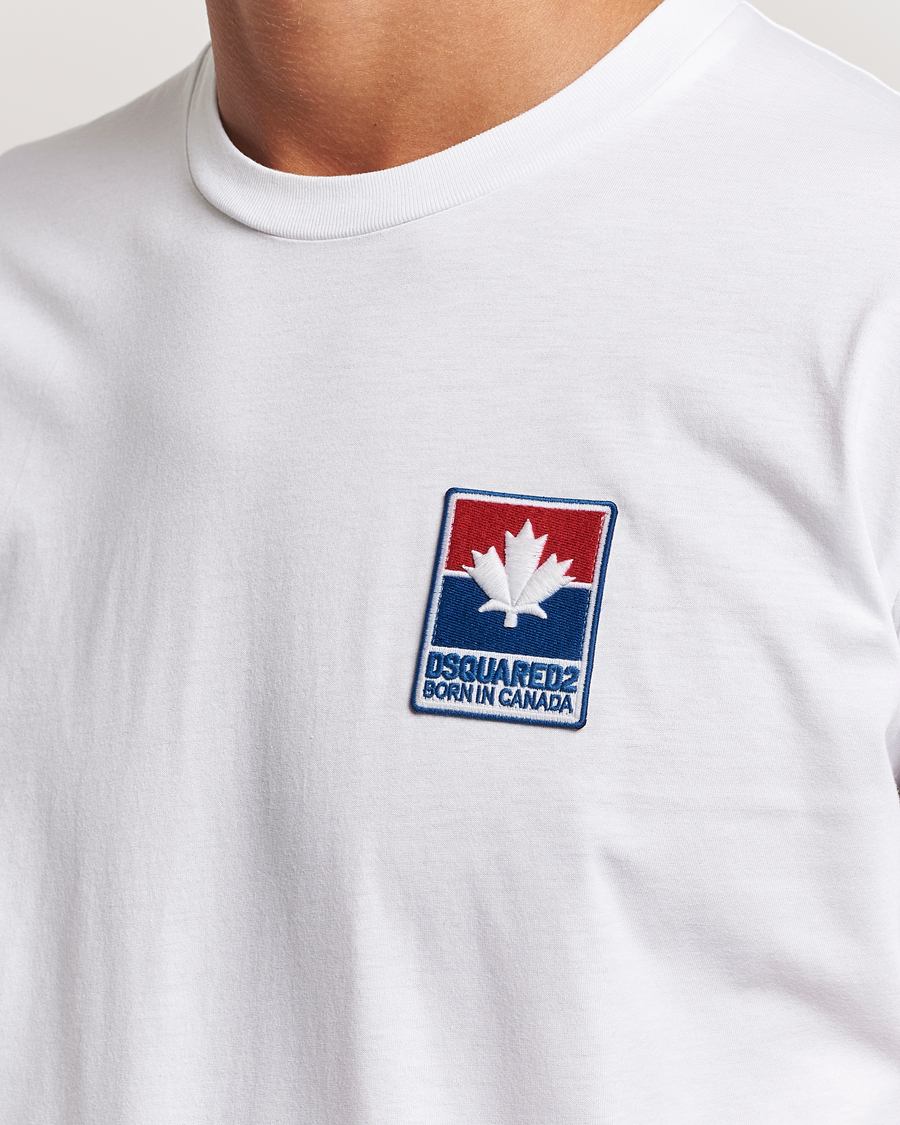Herre | T-Shirts | Dsquared2 | Cool Fit Leaf T-Shirt White