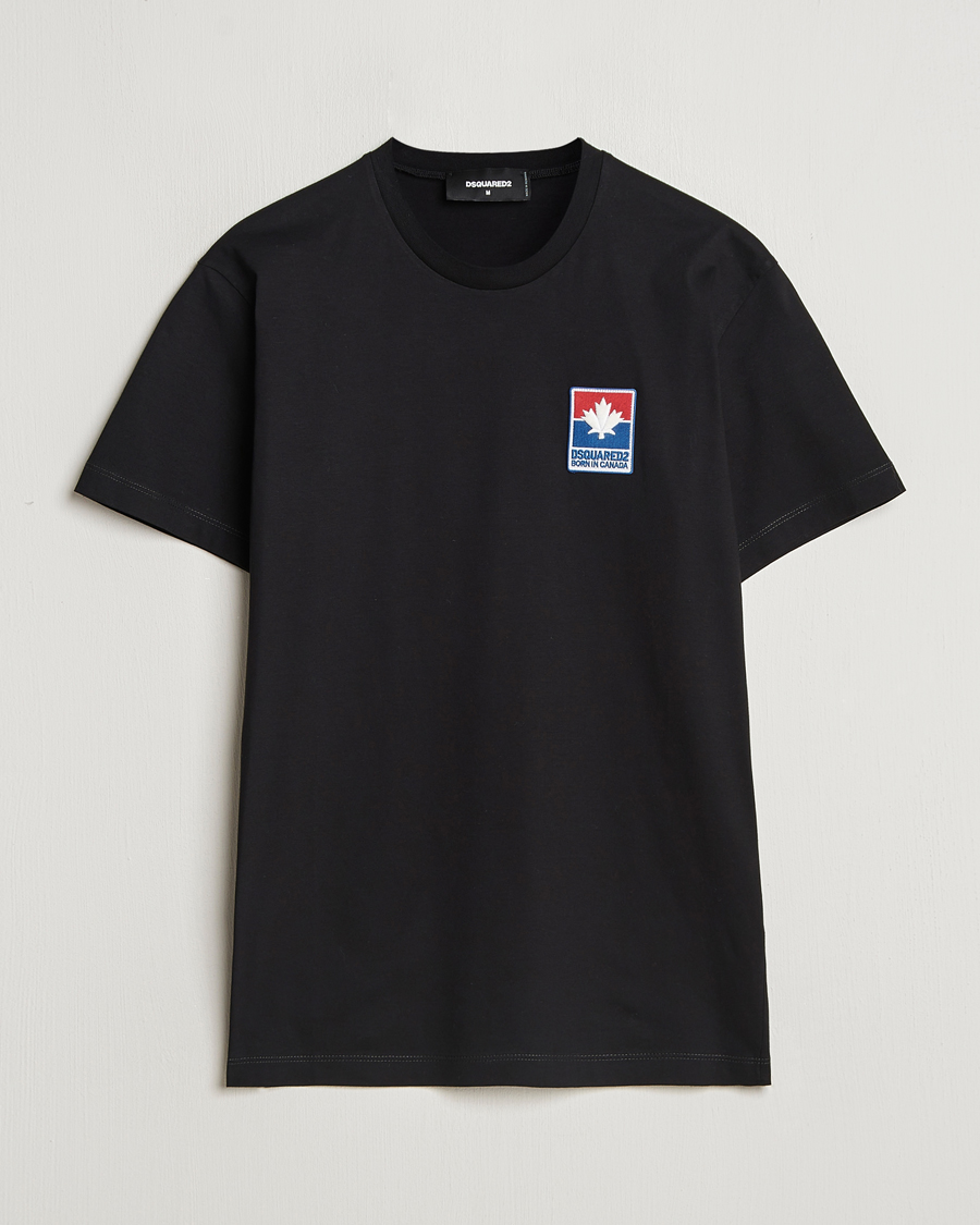 Herre | T-Shirts | Dsquared2 | Cool Fit Leaf T-Shirt Black