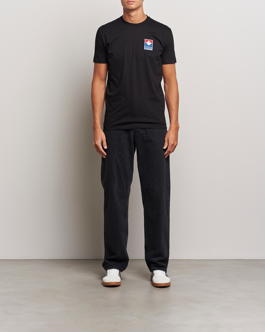 Herre | T-Shirts | Dsquared2 | Cool Fit Leaf T-Shirt Black