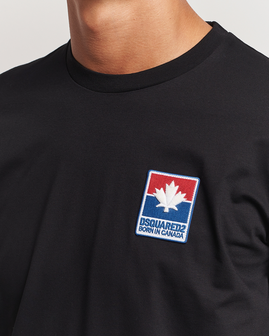 Herre | T-Shirts | Dsquared2 | Cool Fit Leaf T-Shirt Black