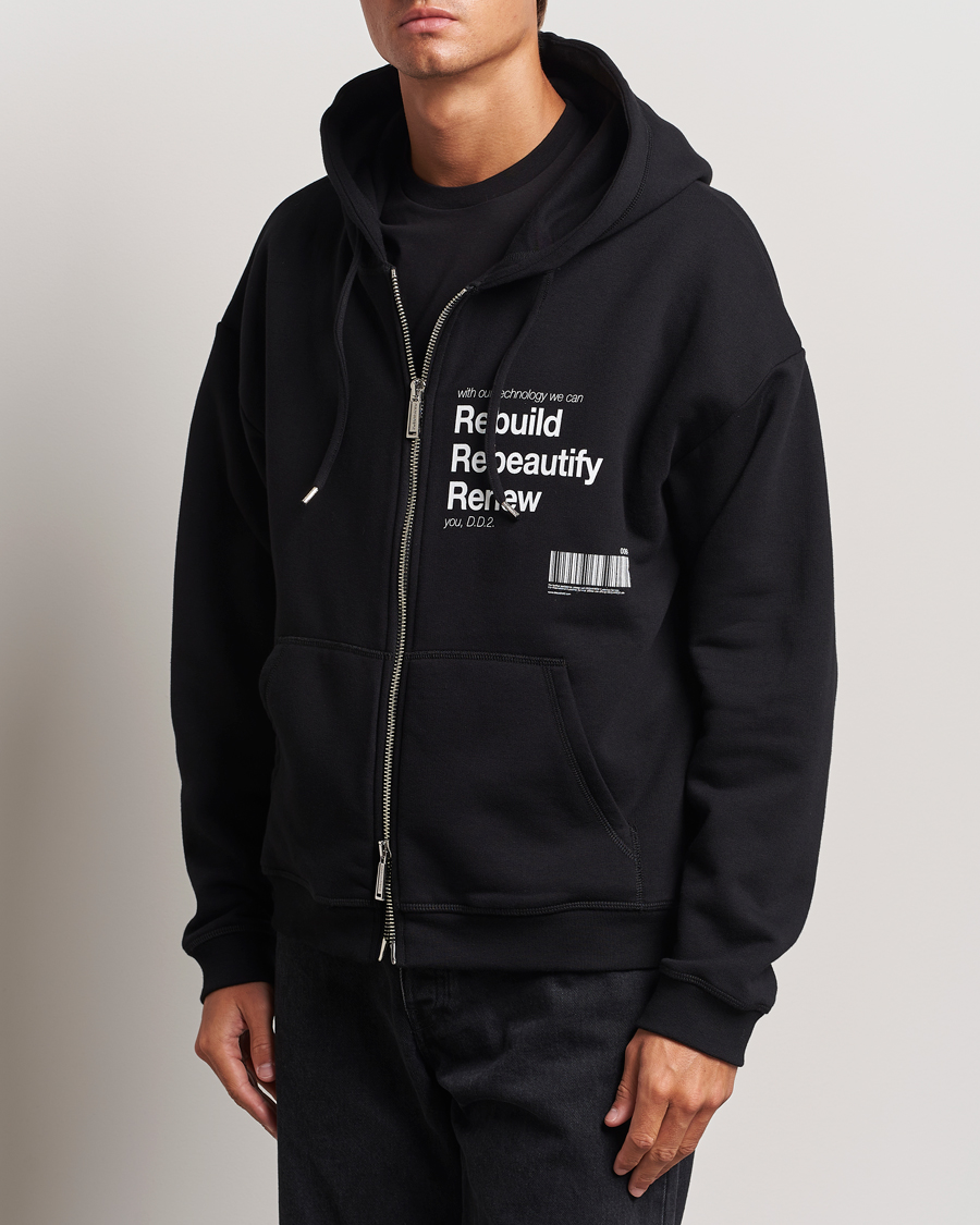 Herre | Trøjer | Dsquared2 | Logo Full Zip Hoodie Black