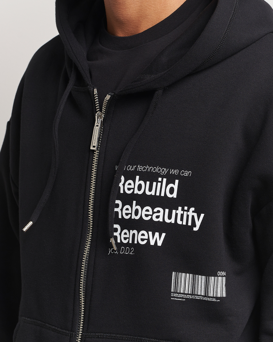 Herre | Trøjer | Dsquared2 | Logo Full Zip Hoodie Black