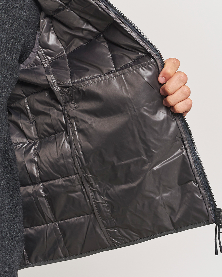 Herre | Jakker | TAION | High Neck Full Zip Lightweight Down Vest Charcoal