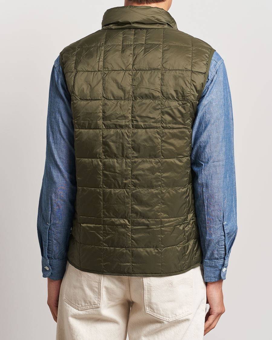 Herre | Jakker | TAION | High Neck Full Zip Lightweight Down Vest Dark Olive