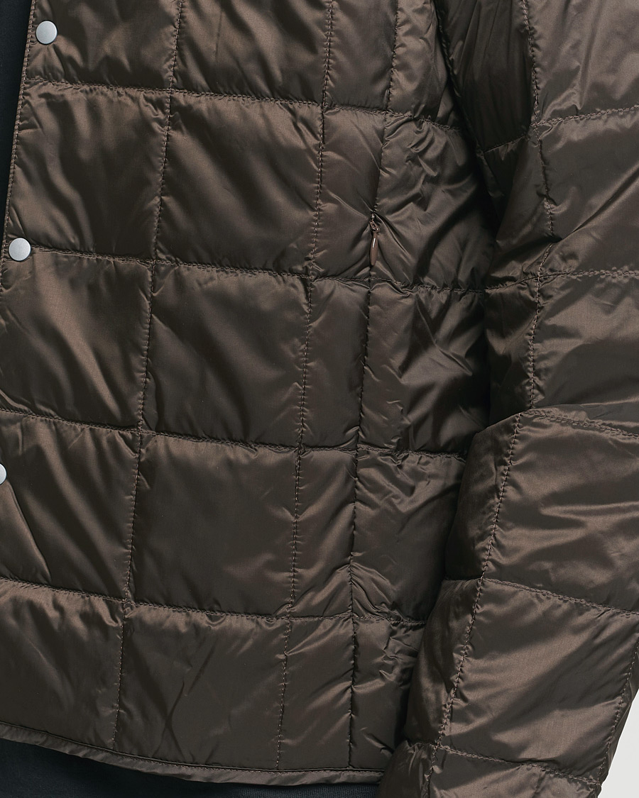 Herre | Jakker | TAION | Crew Neck Button Down Jacket Dark Choco