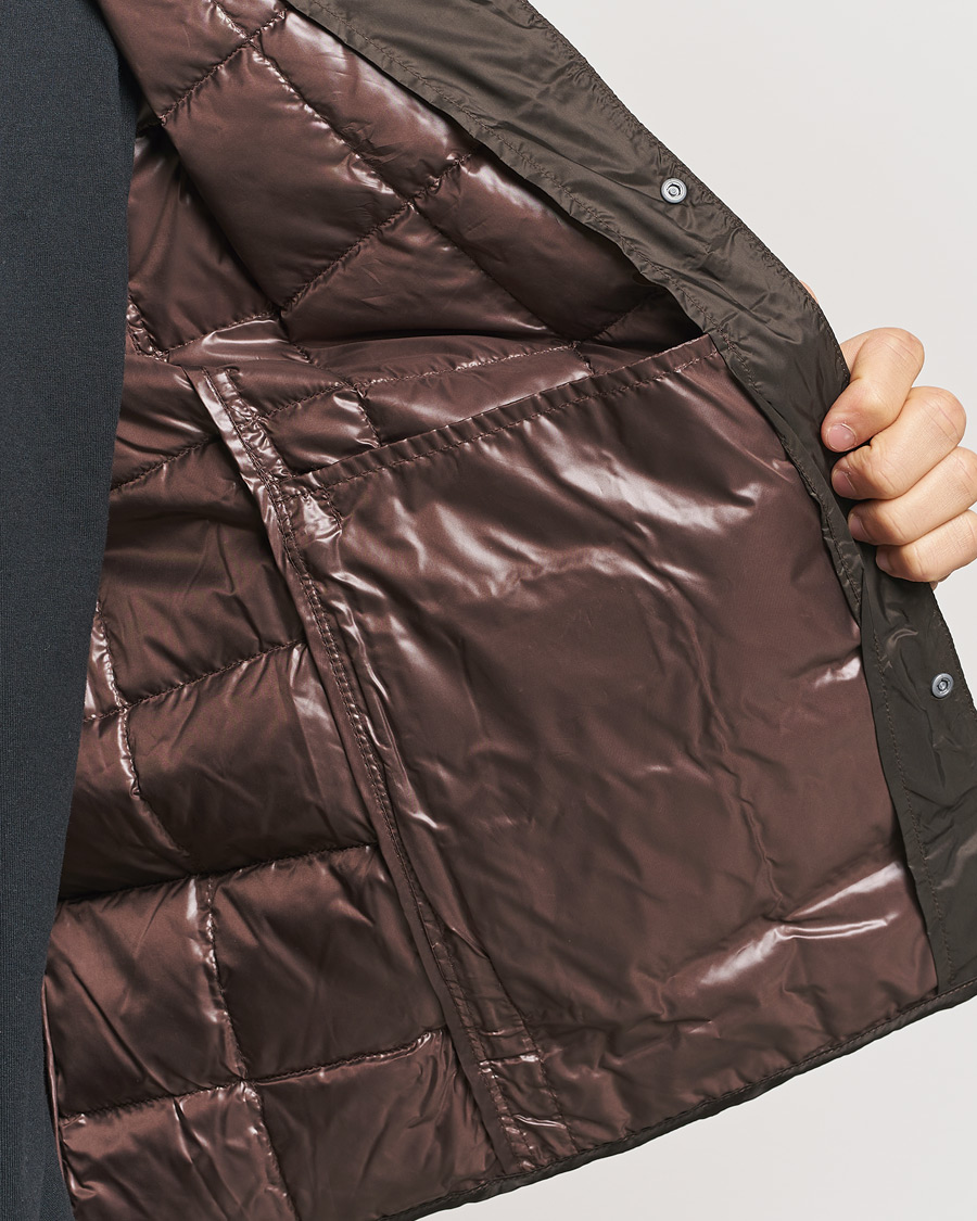 Herre | Jakker | TAION | Crew Neck Button Down Jacket Dark Choco