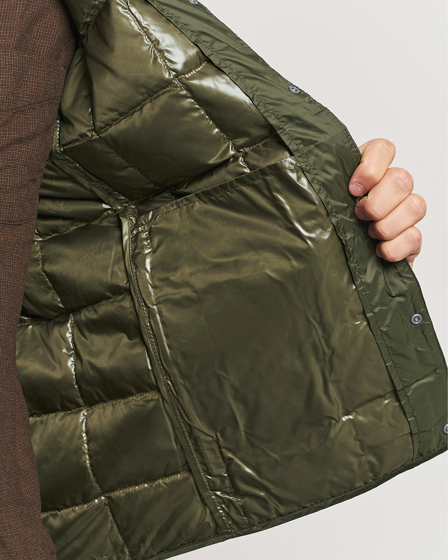Herre | Jakker | TAION | Crew Neck Button Down Jacket Dark Olive