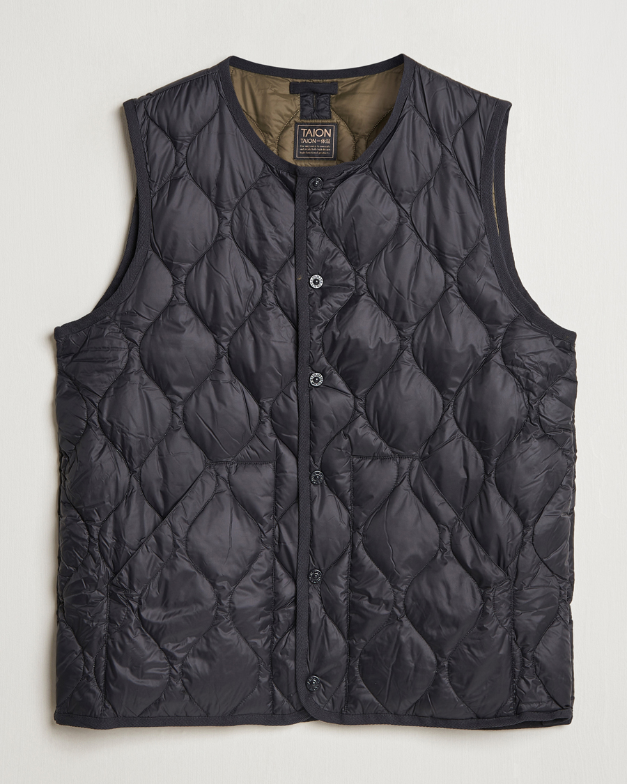 Herre | Jakker | TAION | Military Crew Neck Down Vest Black