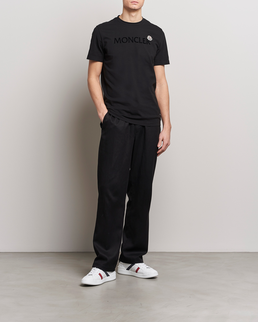 Herre | T-Shirts | Moncler | Lettering Logo T-Shirt Black