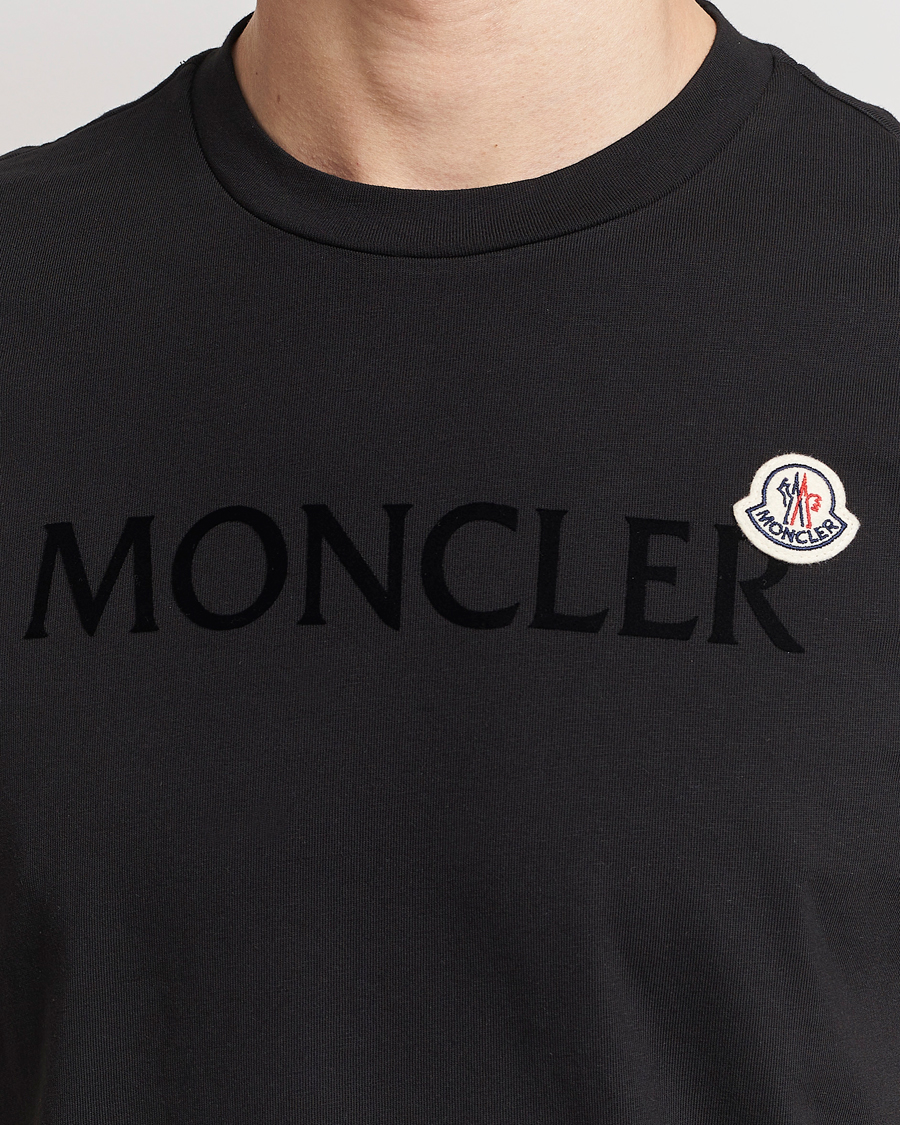 Herre | T-Shirts | Moncler | Lettering Logo T-Shirt Black