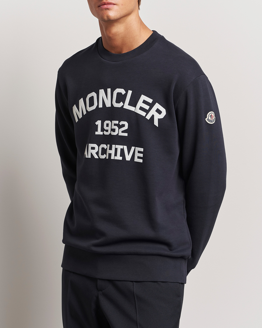 Herre | Trøjer | Moncler | Archive Logo Sweatshirt Navy