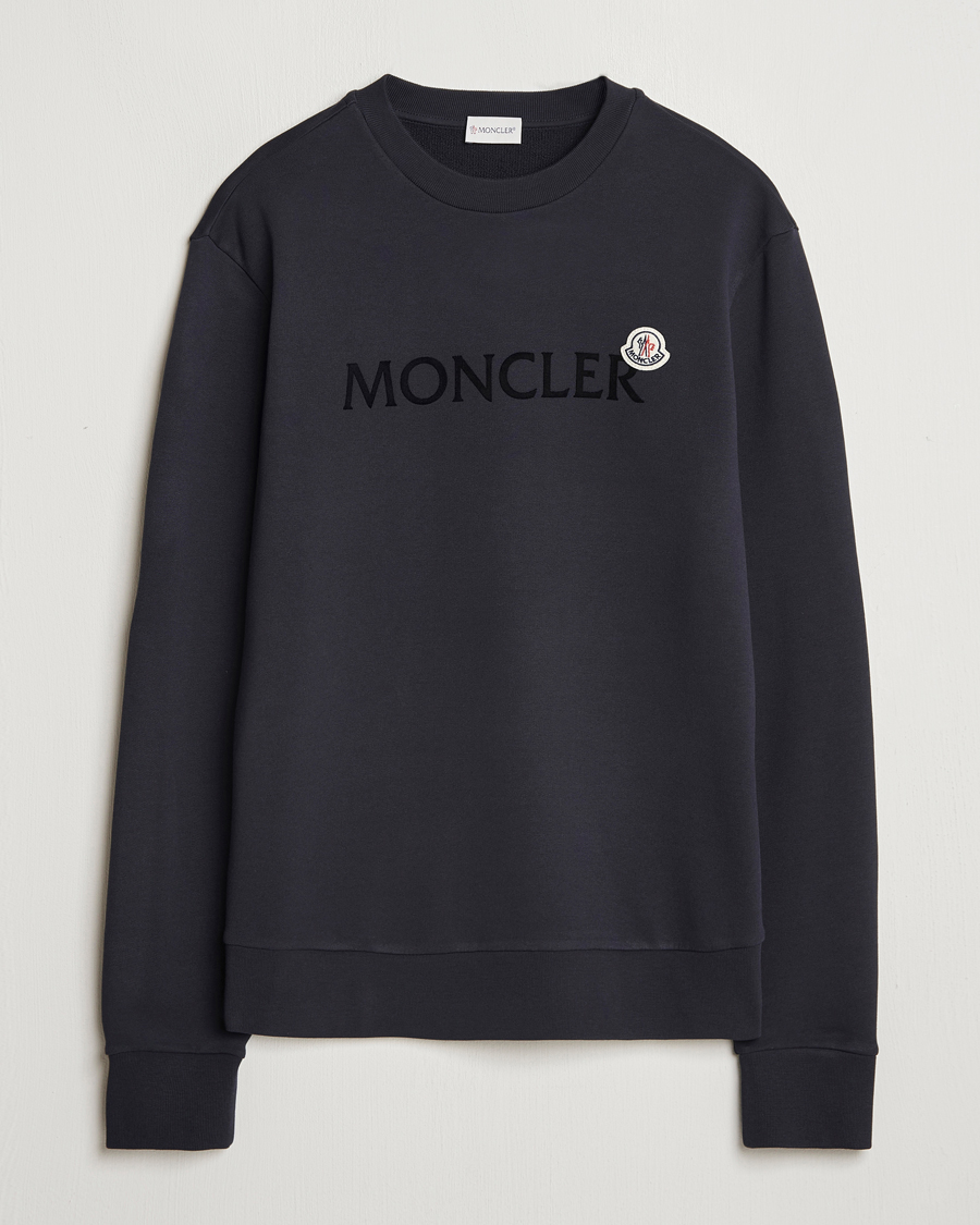 Herre | Trøjer | Moncler | Lettering Logo Sweatshirt Navy